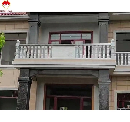 এফওবি/সিএনএফ ডেলিভারি শর্তাবলী হোয়াইট মার্বেল হ্যান্ড্রেল ভ্যান্টিক ব্যালকনি রেলিং ব্যালুস্ট্রেড ভিলার জন্য