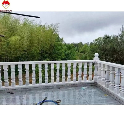 এফওবি/সিএনএফ ডেলিভারি শর্তাবলী হোয়াইট মার্বেল হ্যান্ড্রেল ভ্যান্টিক ব্যালকনি রেলিং ব্যালুস্ট্রেড ভিলার জন্য