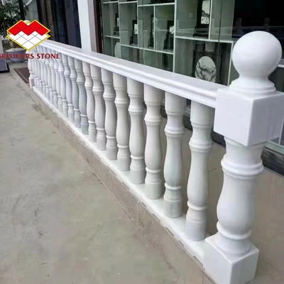 ভাল মার্বেল পাথর হ্যান্ড্রেল ব্যালুস্ট্র্যাড ডিজাইন ভার্সি এবং ব্যালকনি জন্য FOB / CNF বিতরণ শর্তাবলী
