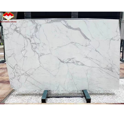 ইতালীয় মেঝে এবং প্রাচীর টাইলস জন্য পোলিশ প্রাকৃতিক Statuario সাদা মার্বেল বড় স্ল্যাব