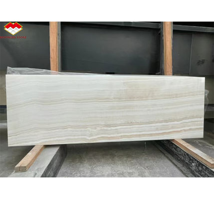 আধুনিক নকশা হোটেল বাথরুম দেয়াল প্যানেল ব্যাকলিট প্রাকৃতিক পাথর সাদা Onyx মার্বেল সঙ্গে