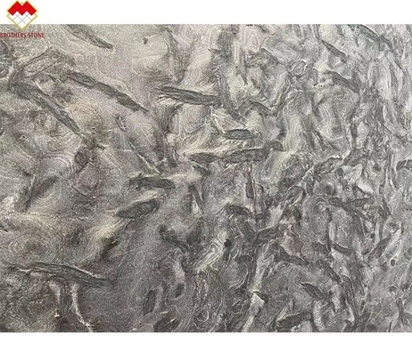 ভার্সেসের জন্য পোলিশ কালো কোয়ার্টজাইট পাথর দেয়াল মেঝে অন্ধকার ধূসর রান্নাঘর কাউন্টারটপ ভ্যানিটি