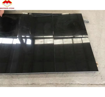 আধুনিক নকশা শৈলী শানসি কালো গ্রানাইট ব্লক 18 মিমি পুরু পরম কালো গ্রানাইট স্ল্যাব