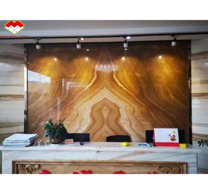 হট পোলিশ ওনিক্স বিগ স্ল্যাব শীট বুক ম্যাচ ট্রান্সলিউসেন্ট স্টোন ভিনিয়ার ব্যাকলাইট ওয়ালের জন্য