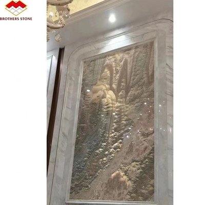 পোলিশ ট্রান্সলুসেন্ট ওনিক্স স্টোন আধুনিক নকশা প্রাকৃতিক ব্যাকলিট জ্যাড কালি মার্বেল বড় স্ল্যাব