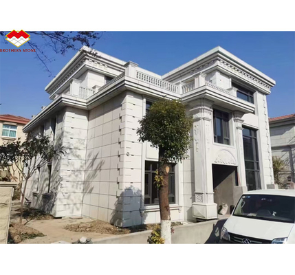 আধুনিক ফ্লেমেড চীনা গ্রে গ্রানাইট পাথর ফিনিয়ার আকারের উপর কাটা বহিরঙ্গন প্রাচীর আবরণ জন্য