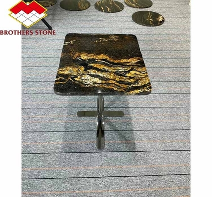 কফি টেবিল এবং কাউন্টারটপ জন্য পোলিশ প্রাকৃতিক পাথর মহাজাগতিক স্বর্ণ গ্রানাইট আধুনিক চেহারা
