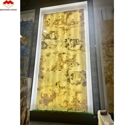 আধুনিক ব্যাকলাইট ওনিক্স মার্বেল টিভি ব্যাকগ্রাউন্ড প্যানেল সহ অভ্যন্তরীণ হোম ওয়াল প্যানেলিং সজ্জা