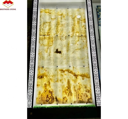 আধুনিক ব্যাকলাইট ওনিক্স মার্বেল টিভি ব্যাকগ্রাউন্ড প্যানেল সহ অভ্যন্তরীণ হোম ওয়াল প্যানেলিং সজ্জা