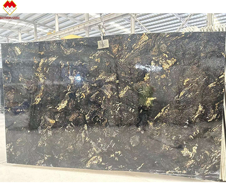 বিলাসবহুল আধুনিক পোলিশ কালো স্বর্ণের শিরা কোয়ার্টজাইট পাথর ব্রাজিল প্রাকৃতিক মহাজাগতিক কালো গ্রানাইট ভ্যানিটি শীর্ষ রান্নাঘর বাথরুম ভিলা