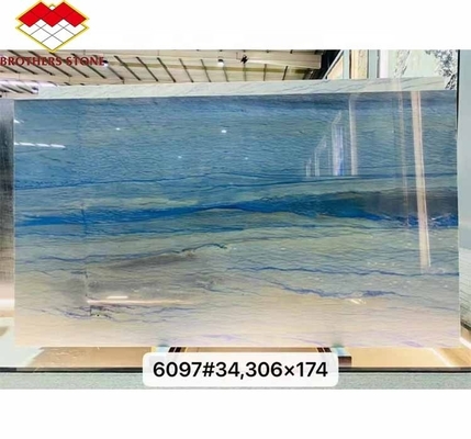 সরাসরি বিক্রয় হোনড ব্লু ইম্পেরিয়াল স্ল্যাব ব্লু স্কাই কোয়ার্টজাইট গ্র্যান্ড স্লাইলাইট মার্বেল টাইল