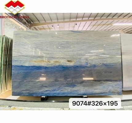 সরাসরি বিক্রয় হোনড ব্লু ইম্পেরিয়াল স্ল্যাব ব্লু স্কাই কোয়ার্টজাইট গ্র্যান্ড স্লাইলাইট মার্বেল টাইল