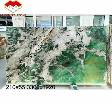প্রাকৃতিক পাথর ব্রাজিল মার্বেল ব্যাকলাইট সোডালাইট সবুজ কোয়ার্টজাইট বেডরুম ডিজাইন আইডিয়া জন্য