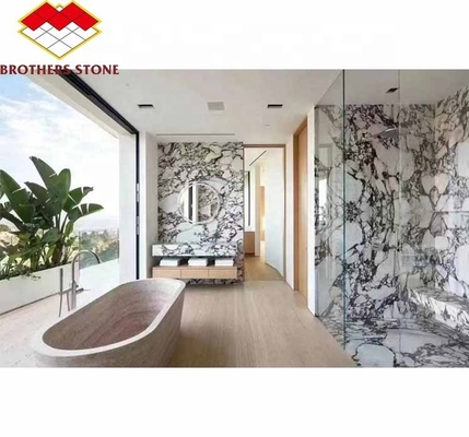 আধুনিক ক্যালাকাটা ভায়োলা সাদা মার্বেল সঙ্গে বেগুনি শিরা স্ল্যাব আপনার ডাইনিং রুম টেবিল সেট রান্নাঘর কাউন্টারটপ বাথরুম সিঁড়ি উত্থাপন