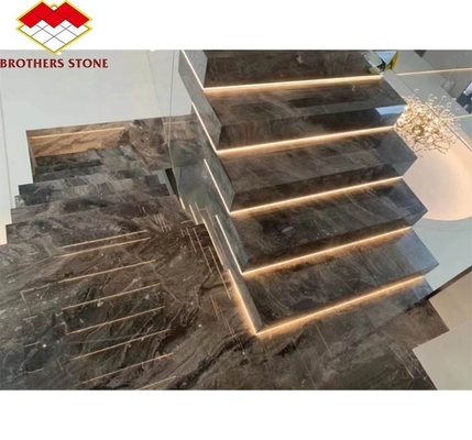 অভ্যন্তরীণ গ্রাফিক ডিজাইন কৃত্রিম পাথরের সিঁড়ি আধুনিক সিনট্রেটেড সিঁড়ির জন্য টাইলস