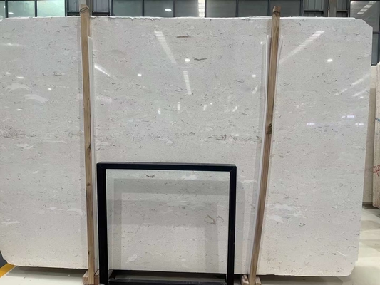 ইউনফু চাঁদের আলো বেজ মার্বেল পার্লাতিনো আধুনিক রান্নাঘরের প্রাচীর এবং মেঝে টাইল জন্য বড় স্ল্যাব