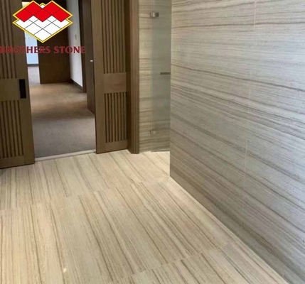 কাস্টমাইজড স্টাইলের জন্য গ্রে কাঠের শস্য মার্বেল ইঞ্জিনিয়ারিং ফ্লোরিং ওয়াল প্যানেল / বোর্ড
