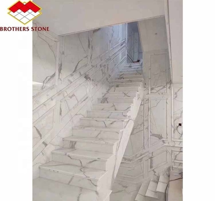 আধুনিক নকশা ইনডোর সিঁড়ি স্টেপ রাইজার ইনডোর জন্য পোলিশ প্রাকৃতিক পাথর উপাদান