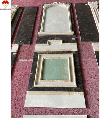 বড় স্ল্যাব সম্রাট মার্বেল ওয়াল প্যানেল নকশা ক্রিম বেজ মার্বেল স্ল্যাব জন্য খোদাই কলাম
