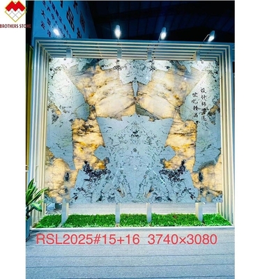 আলপিনাস সুপার ক্রিস্টাল হোয়াইট কোয়ার্টজাইট আধুনিক ভিলার ডিজাইনের জন্য বহিরাগত বড় স্ল্যাব