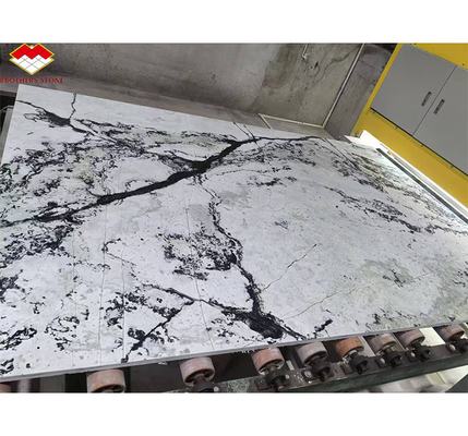 হোটেল এবং হোম ডিজাইন বড় স্ল্যাব পান্ডা হোয়াইট গ্রানাইট কালো শিরা রান্নাঘরের কাউন্টটপ