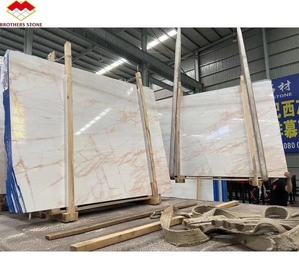 কাস্টম হোয়াইট ওনিক্স মার্বেল ম্যাট ফিনিস আধুনিক বিলাসবহুল গোলাকার ডাইনিং টেবিল লাল শিরা সঙ্গে