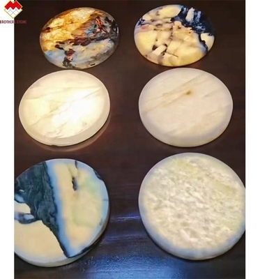 আধুনিক ডিজাইন ফটো ইলেকট্রিক্যালিটি চা কাপের জন্য স্বচ্ছ কোয়ার্টজ স্টোন কোস্টার