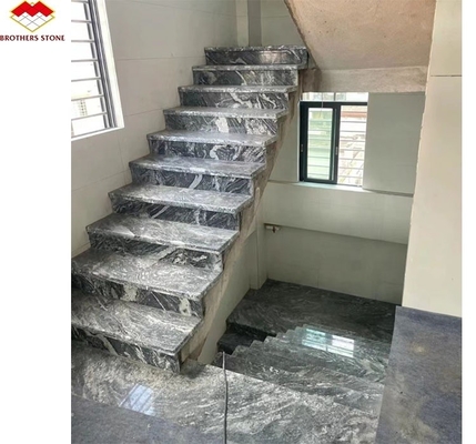 স্টেপ এবং মেঝে জন্য প্রাকৃতিক ফ্যান্টাসি গাঢ় ধূসর গ্রানাইট স্ল্যাব