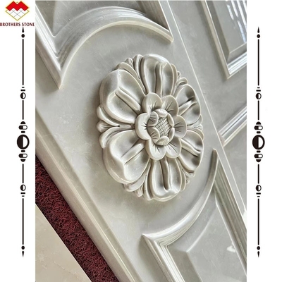 হট বিক্রয় হালকা বেজ মার্বেল প্রাচীর ত্রাণ পাথর খোদাই প্রাকৃতিক মার্বেল ত্রাণ দেওয়ালপত্র ভিলা জন্য