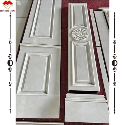 হট বিক্রয় হালকা বেজ মার্বেল প্রাচীর ত্রাণ পাথর খোদাই প্রাকৃতিক মার্বেল ত্রাণ দেওয়ালপত্র ভিলা জন্য