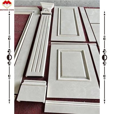 হট বিক্রয় হালকা বেজ মার্বেল প্রাচীর ত্রাণ পাথর খোদাই প্রাকৃতিক মার্বেল ত্রাণ দেওয়ালপত্র ভিলা জন্য