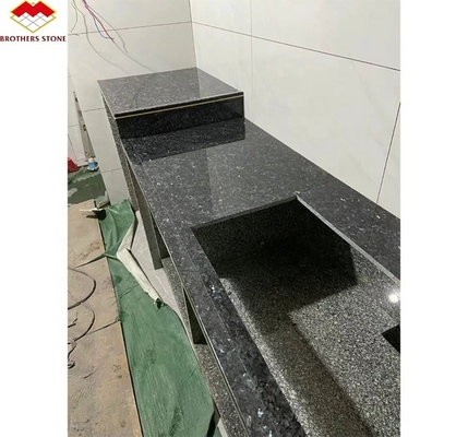 আধুনিক ব্লু গ্রানাইট পাথর স্ল্যাব প্রাকৃতিক ব্লু পার্ল কাউন্টারটপ সংস্কারের দাম