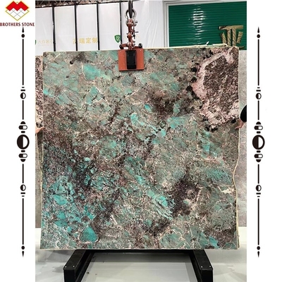 ইনডোর পোর্টমারে কোয়ার্টজাইট উজ্জ্বল অ্যামাজন সবুজ মার্বেল স্ল্যাবস বহু রঙের সবুজ গুয়াতেমালা
