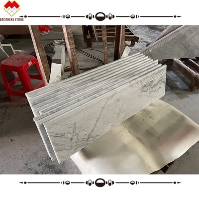 আধুনিক নকশা প্রাকৃতিক পাথর সিঁড়ি স্টেপ ট্রেডস এবং সিঁড়ি অবতরণ জন্য রাইজার গ্রে মার্বেল