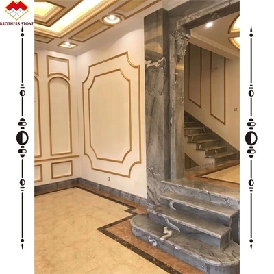 প্রাকৃতিক পাথর আর্ক সিঁড়ির কাস্টম স্টেপ নজিং জন্য ওয়াটারজেট মার্বেল স্টেপ এবং রাইজার