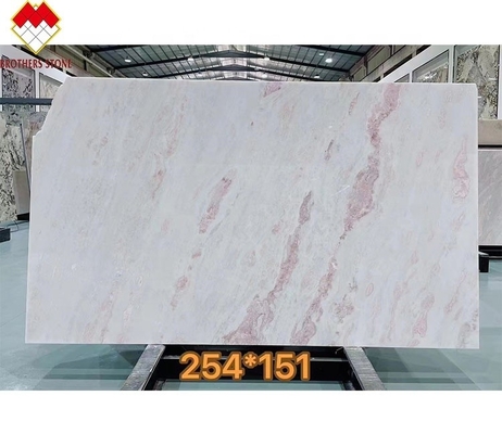 আধুনিক ফ্যান্টাসি গোলাপী কোয়ার্টজাইট স্ল্যাব ভিলা মার্বেল টাইপ ডলোমাইট পোলিশ বিগ স্ল্যাব