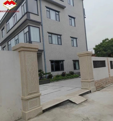 2700kg/m3 গ্রানাইট পাথর হাত খোদাই আকারের কাটা স্তম্ভ বাইরের কলাম নকশা জন্য