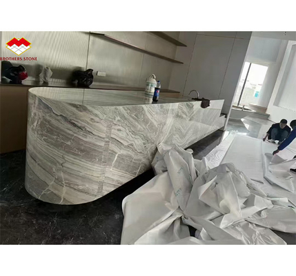 হাই-এন্ড অভ্যন্তরীণ সজ্জা জন্য পোলিশ সার্বিয়ান গ্রে মার্বেল ওয়াল প্যানেল