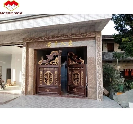 আধুনিক বহিরঙ্গন মধ্যে সিঁড়ি এবং দরজা ফ্রেম জন্য পোলিশ ক্যালিফোর্নিয়া গোল্ড গ্রানাইট কাটা-টু-আকার