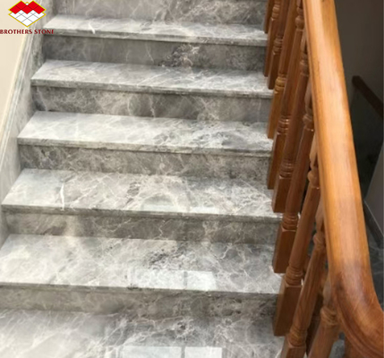 ইয়েনশা ইতালিয়ান গ্রে মার্বেল স্টোন হোটেল মেঝে এবং অভ্যন্তরীণ হোম সিঁড়ি জন্য বড় স্ল্যাব