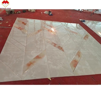 দরজা ফ্রেম এবং আচ্ছাদনের জন্য স্ট্যান্ডার্ড বা কাস্টমাইজড আকারের পোলিশ ওনিক্স মার্বেল স্ল্যাব