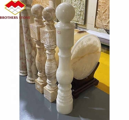 সিঁড়ি স্তম্ভের জন্য আধুনিক ওনিক্স মার্বেল কলাম পোলিশ প্রাকৃতিক পাথর নকশা