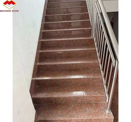 G562 লাল গ্রানাইট প্রাকৃতিক পাথর পোলিশ অ্যান্টি স্লিপ গ্রানাইট স্ল্যাব জন্য সিঁড়ি বিলাসিতা শৈলী