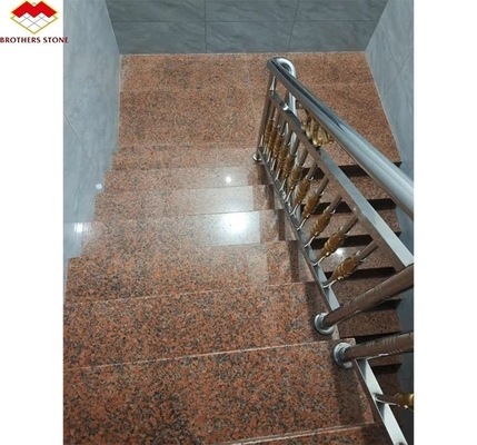 G562 লাল গ্রানাইট প্রাকৃতিক পাথর পোলিশ অ্যান্টি স্লিপ গ্রানাইট স্ল্যাব জন্য সিঁড়ি বিলাসিতা শৈলী