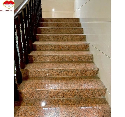 G562 লাল গ্রানাইট প্রাকৃতিক পাথর পোলিশ অ্যান্টি স্লিপ গ্রানাইট স্ল্যাব জন্য সিঁড়ি বিলাসিতা শৈলী