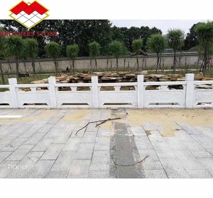 গুয়াংসিতে হোয়াইট মার্বেল হোম সজ্জা জন্য পোলিশ পৃষ্ঠ সমাপ্ত হ্যান্ড্রেল কলাম