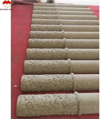 হোটেল সজ্জা মধ্যে বহিরঙ্গন খালি স্তম্ভ নকশা জন্য প্রাকৃতিক পাথর ত্রাণ কলাম