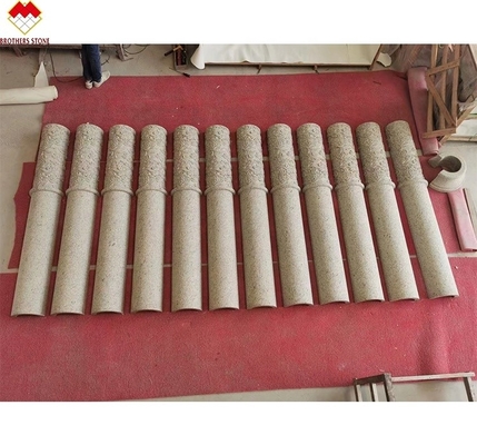 আমেরিকান স্টাইল গ্রানাইট মার্বেল কভারিং স্তম্ভ খোদাই ইউনফু বিক্রয় মধ্যে খালি বৃত্তাকার কলাম