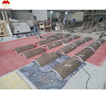 কাস্টমাইজড আধুনিক ধূসর মার্বেল স্তম্ভ কভারিং নকশা শৈলী ফাঁকা কলাম আবরণ জন্য