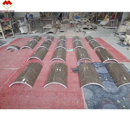 কাস্টমাইজড আধুনিক ধূসর মার্বেল স্তম্ভ কভারিং নকশা শৈলী ফাঁকা কলাম আবরণ জন্য